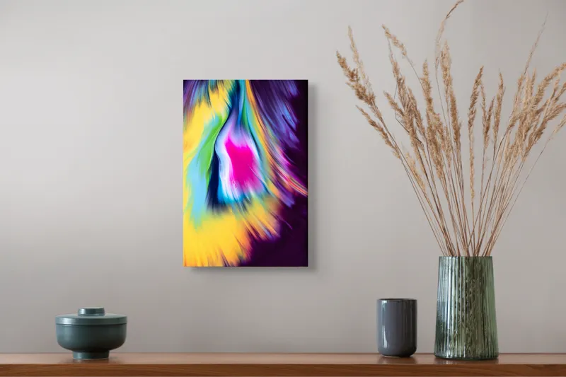 Tablou Canvas Abstract Multicolor pentru Decorarea Interiorului, 26 x 39 cm – poza 5
