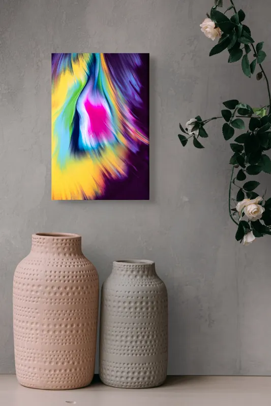 Tablou Canvas Abstract Multicolor pentru Decorarea Interiorului, 26 x 39 cm – poza 6
