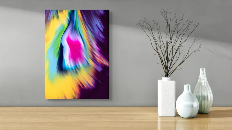 Tablou Canvas Abstract Multicolor pentru Decorarea Interiorului, 39 x 54 cm – poza 4