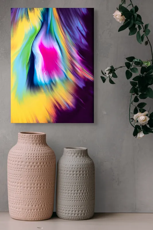 Tablou Canvas Abstract Multicolor pentru Decorarea Interiorului, 39 x 54 cm – poza 6