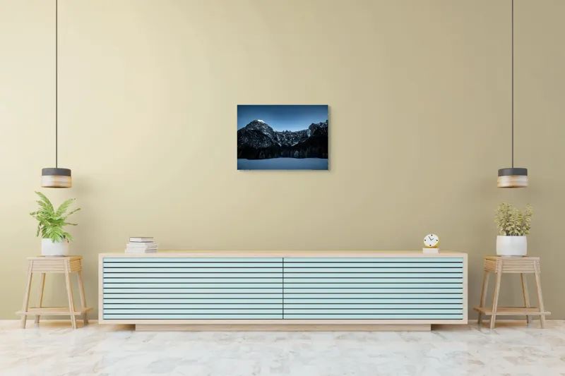 Tablou Canvas, "Sub Luna Rece Munții Înghețați", 70 x 50 cm – poza 7