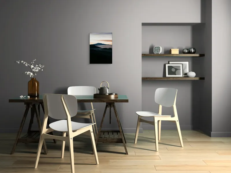 Tablou Canvas Peisaj Montan cu Ceață și Răsărit - Multicolor, 39 x 54 cm – poza 7