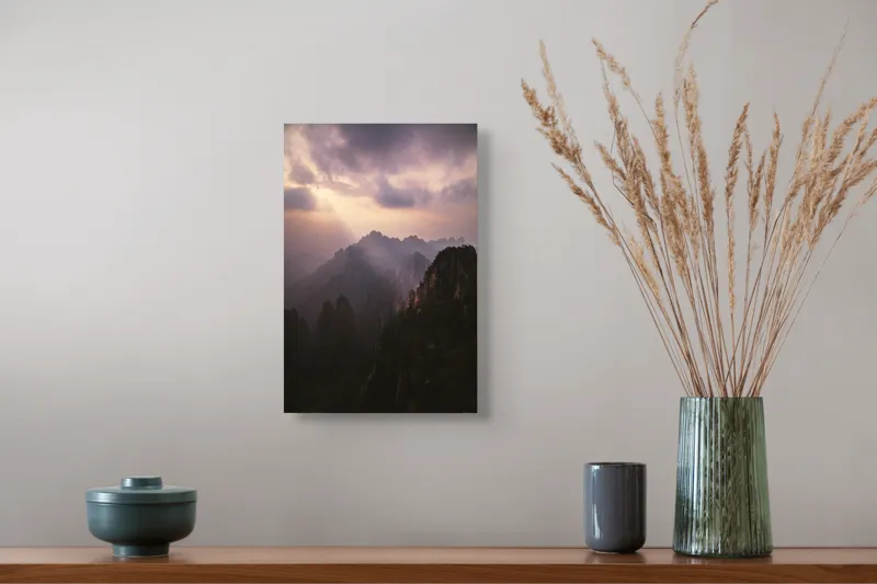 Tablou Canvas Peisaj Montan la Apus – Artă Murală Versatilă, 26 x 39 cm – poza 5