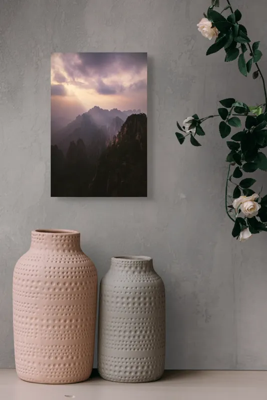 Tablou Canvas Peisaj Montan la Apus – Artă Murală Versatilă, 26 x 39 cm – poza 6