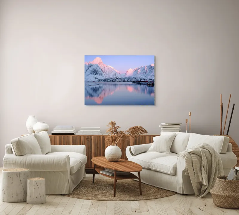 Tablou Canvas Peisaj Montan Multicolor - Artă Murală Naturală, 100 x 70 cm – poza 3
