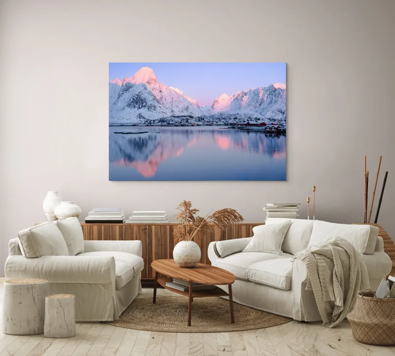 Tablou Canvas Peisaj Montan Multicolor - Artă Murală Naturală, 150 x 100 cm – poza 3
