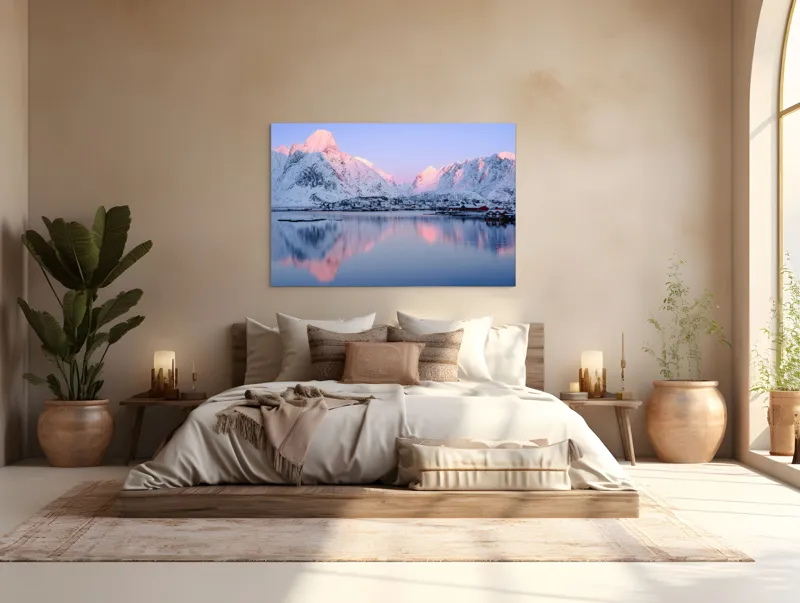 Tablou Canvas Peisaj Montan Multicolor - Artă Murală Naturală, 150 x 100 cm – poza 4
