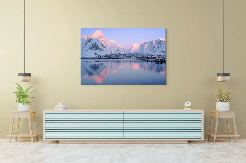 Tablou Canvas Peisaj Montan Multicolor - Artă Murală Naturală, 150 x 100 cm – poza 6