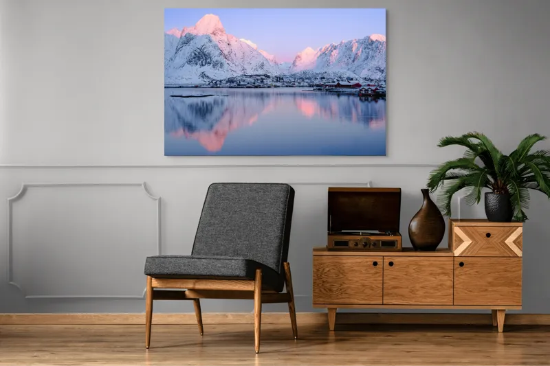 Tablou Canvas Peisaj Montan Multicolor - Artă Murală Naturală, 150 x 100 cm – poza 8