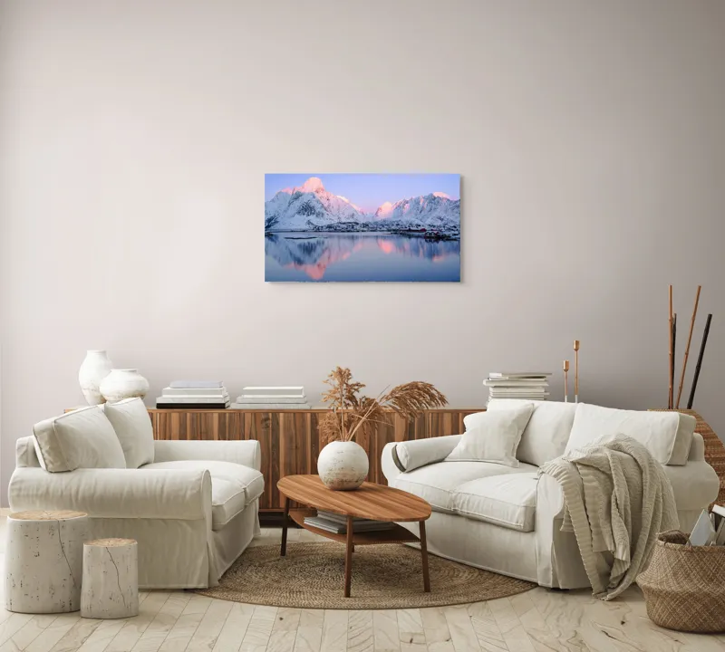 Tablou Canvas Peisaj Montan Multicolor - Artă Murală Naturală, 90 x 50 cm – poza 4