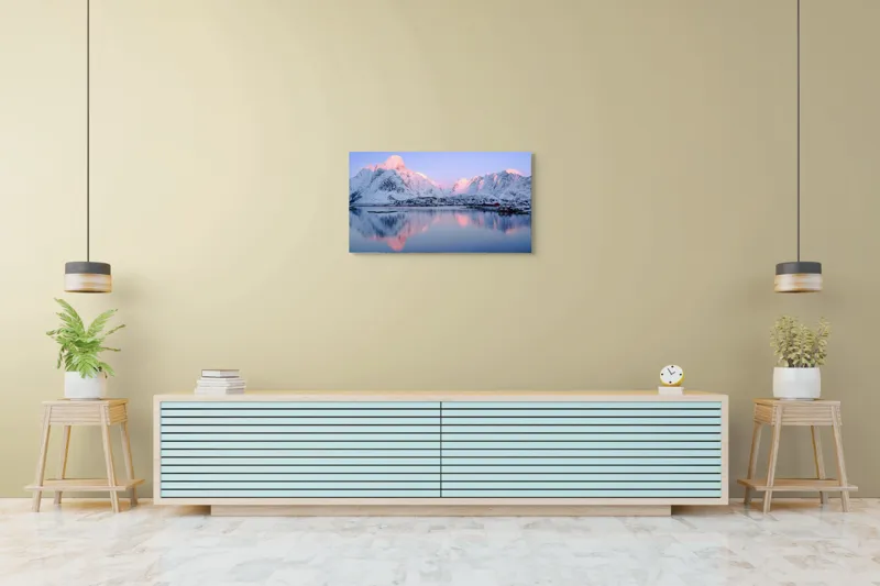 Tablou Canvas Peisaj Montan Multicolor - Artă Murală Naturală, 90 x 50 cm – poza 5