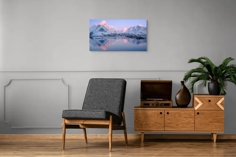 Tablou Canvas Peisaj Montan Multicolor - Artă Murală Naturală, 90 x 50 cm – poza 6