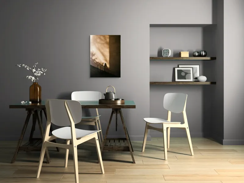 Tablou Canvas Umbra și Lumină pe Perete - Artă pentru Calm și Reflexie, 50 x 70 cm – poza 5