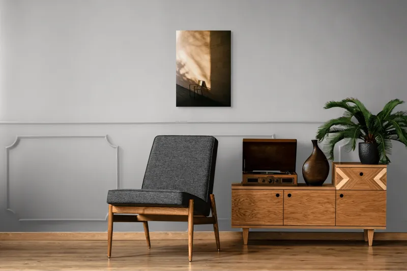 Tablou Canvas Umbra și Lumină pe Perete - Artă pentru Calm și Reflexie, 50 x 70 cm – poza 8