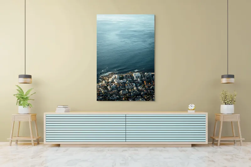 Tablou Canvas, Peisaj Urban la Ocean, , Multicolor, 100 x 150 cm – poza 4