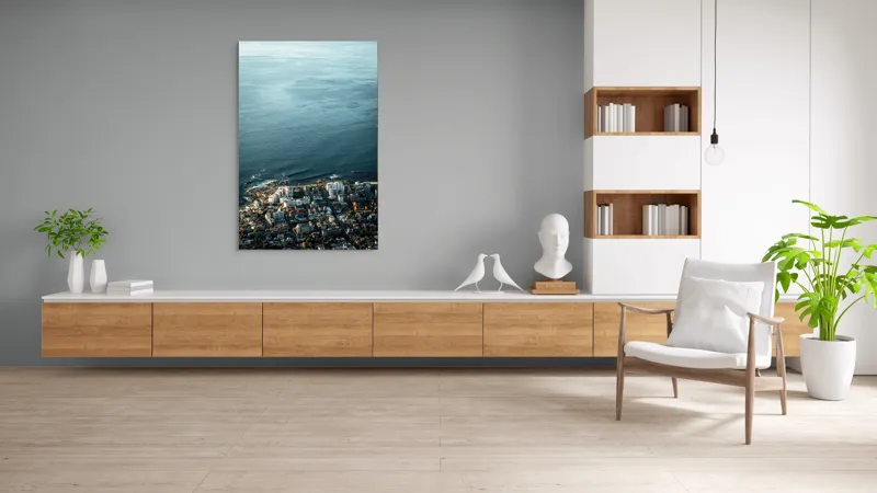 Tablou Canvas, Peisaj Urban la Ocean, , Multicolor, 100 x 150 cm – poza 8