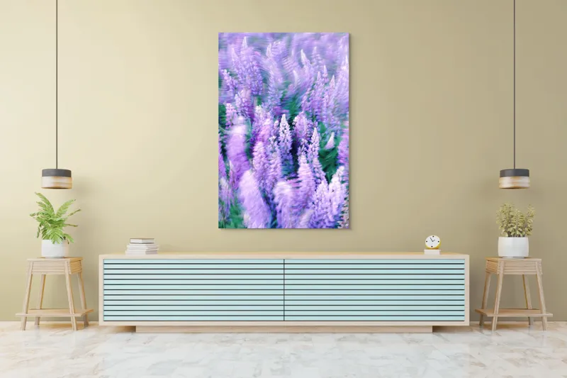 Tablou Canvas, "Dansul Vântului Printre Flori Mov", 100 x 150 cm – poza 4