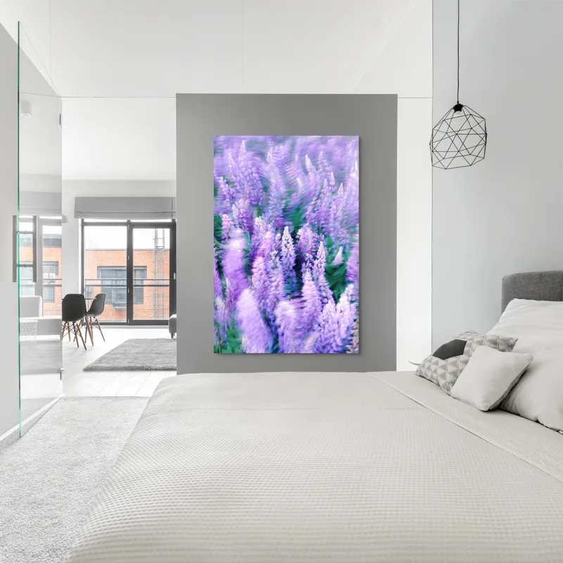 Tablou Canvas, "Dansul Vântului Printre Flori Mov", 100 x 150 cm – poza 5