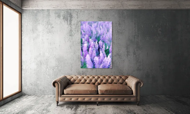 Tablou Canvas, "Dansul Vântului Printre Flori Mov", 100 x 150 cm – poza 6