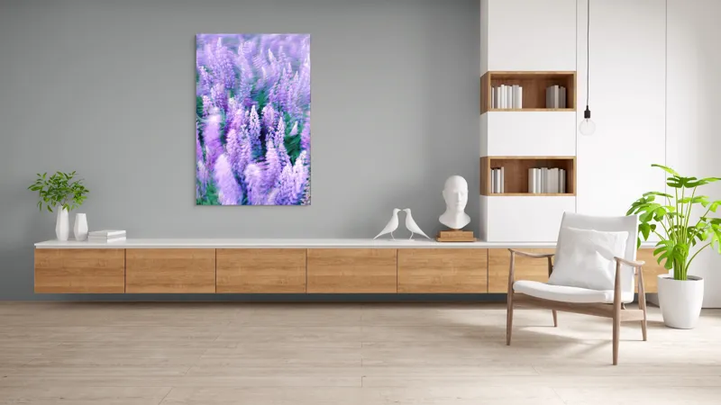 Tablou Canvas, "Dansul Vântului Printre Flori Mov", 100 x 150 cm – poza 8