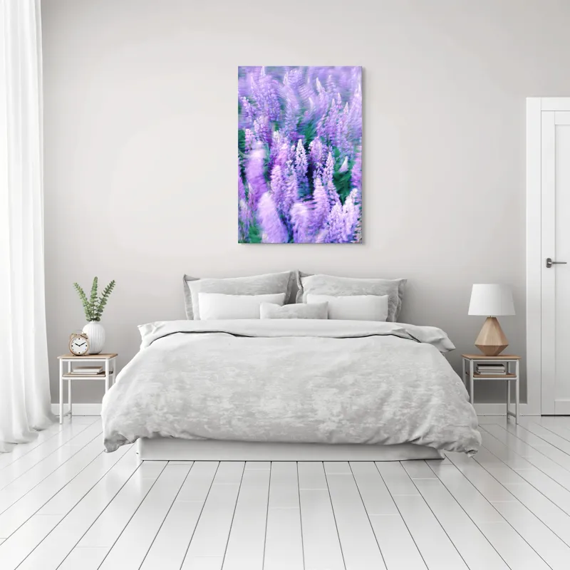Tablou Canvas, "Dansul Vântului Printre Flori Mov", 70 x 100 cm – poza 3