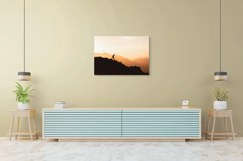 Tablou Canvas pe peisaj alpin, art decor mural, 100 x 70 cm