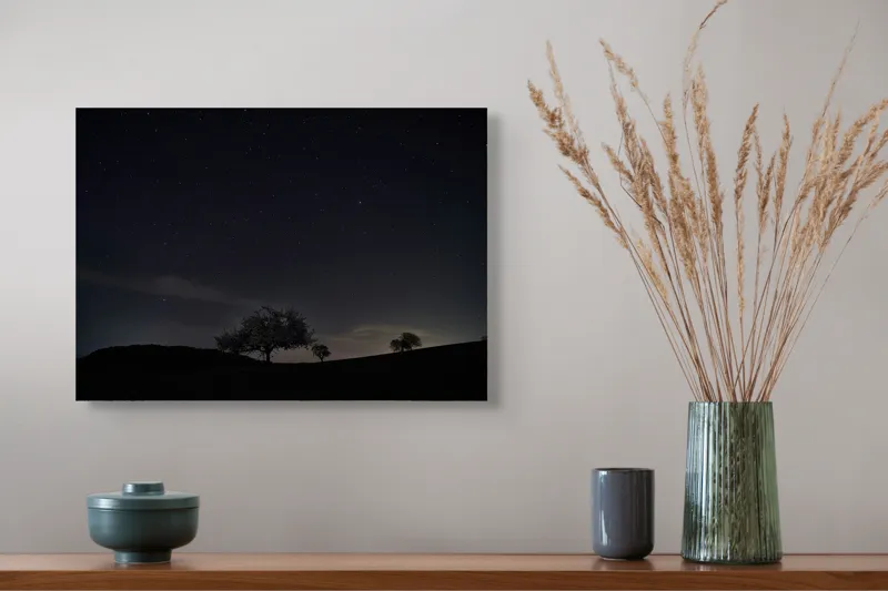 Tablou Canvas Peisaj Nocturn cu Cer Înstelat - Artă și Liniște, 54 x 39 cm – poza 4