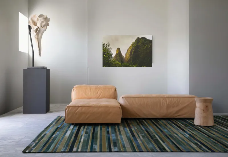 Tablou Canvas, "Altețea liniștită a munților verzi", Munți, Verdeață, Ceață, Natură, Liniște, Măreție, Piscuri, Pădure, Înalțime, Uimire, 90 x 50 cm – poza 8