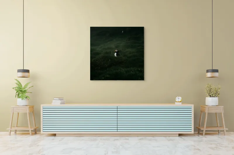 Tablou Canvas cu Pinguin în Ceață, , Decorativ, 100 x 100 cm – poza 5