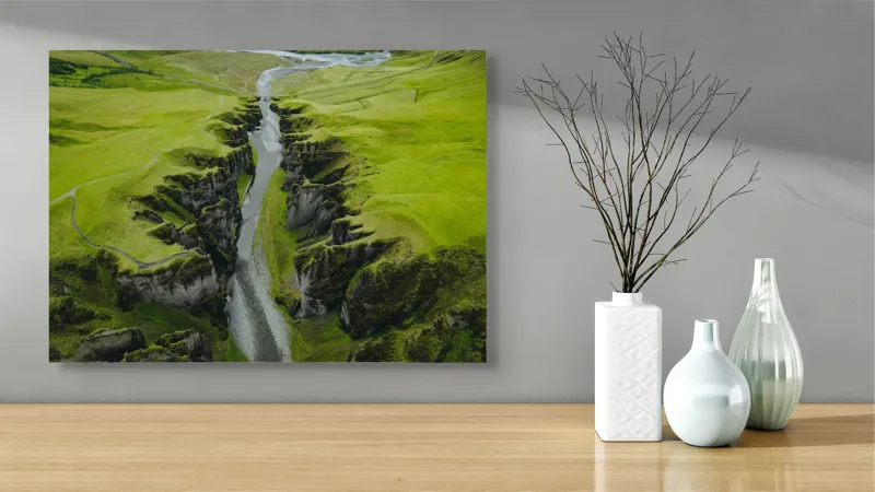 Tablou Canvas, "Canion străvechi în verdele eternității", 70 x 50 cm – poza 3