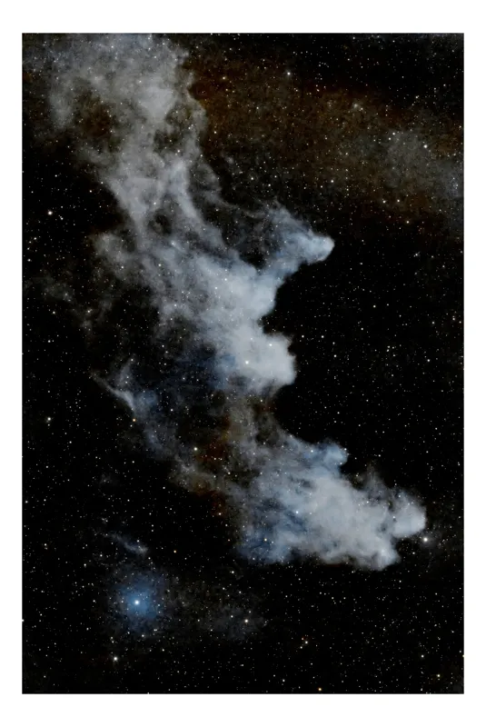 Tablou Canvas Cosmic: Fantoma Delicată în Cosmosul Infinit, 26 x 39 cm