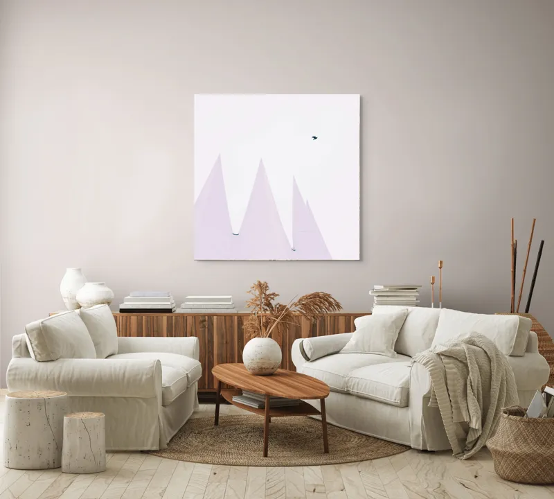 Tablou Canvas, Zbor tăcut în serenitatea cerului, 100 x 100 cm – poza 3