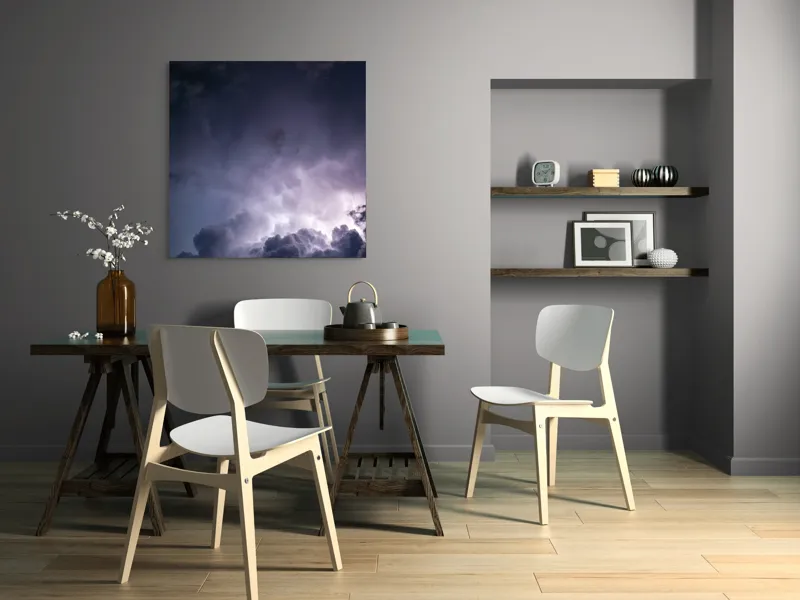 Tablou Canvas Peisaj cu Furtună – Artă Abstractă Dramatică, 100 x 100 cm – poza 6