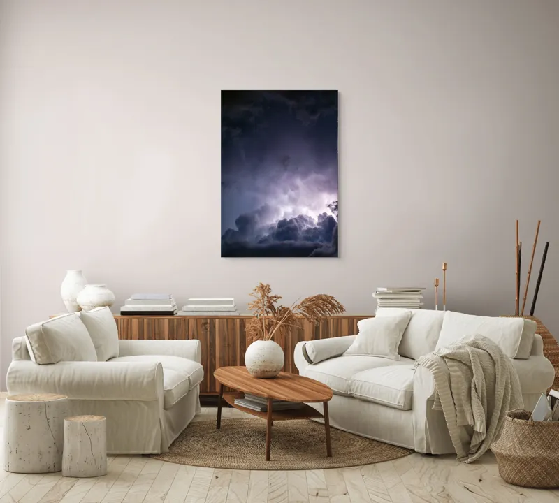 Tablou Canvas Peisaj cu Furtună – Artă Abstractă Dramatică, 70 x 100 cm – poza 4