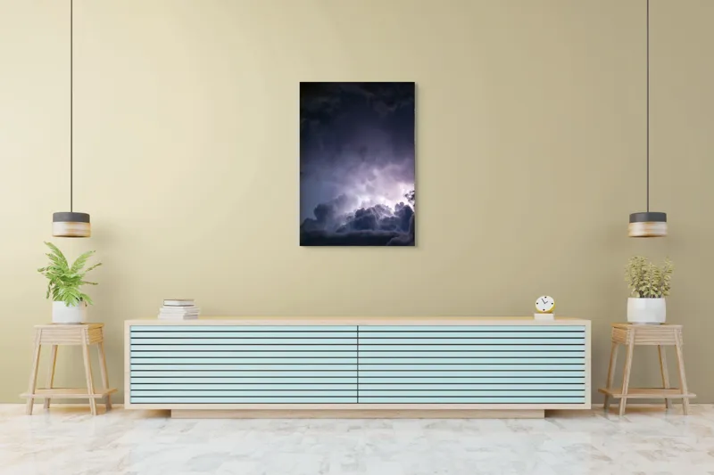 Tablou Canvas Peisaj cu Furtună – Artă Abstractă Dramatică, 70 x 100 cm – poza 5