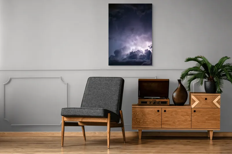 Tablou Canvas Peisaj cu Furtună – Artă Abstractă Dramatică, 70 x 100 cm – poza 6