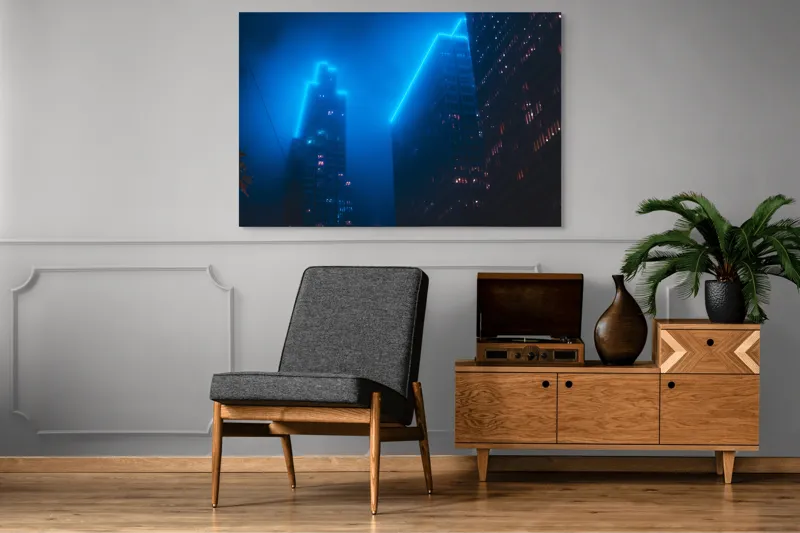 Tablou Canvas, Orașul Viselor în Ceață Albastră, 150 x 100 cm – poza 8