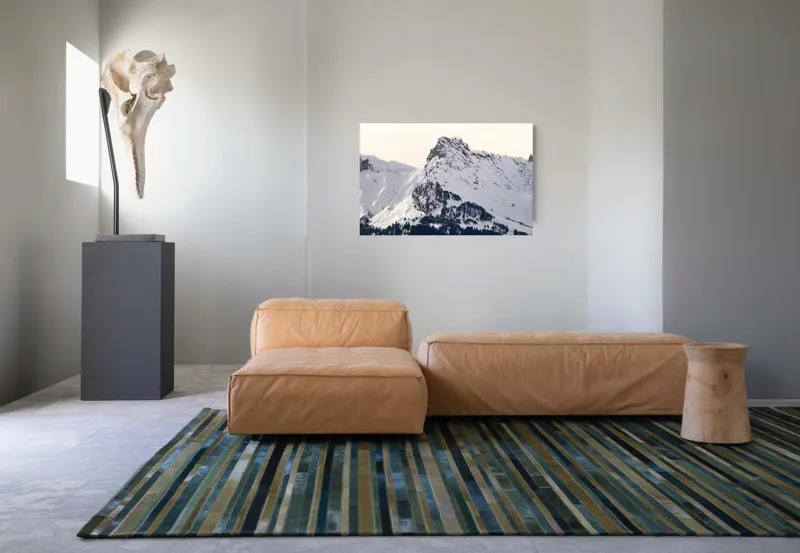 Tablou Canvas cu Peisaj Montan, , Alb, 90 x 50 cm – poza 8