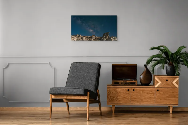 Tablou Canvas, Regatul Stâncilor sub Cerul Înstelat, 90 x 50 cm – poza 6