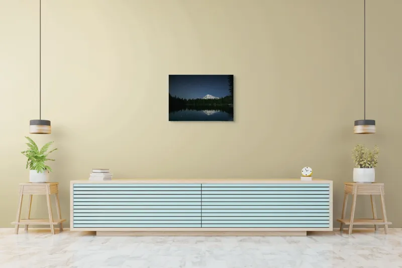 Tablou Canvas Peisaj Montan Nocturn Multicolor, 70 x 50 cm – poza 8