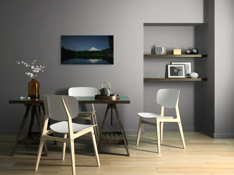 Tablou Canvas Peisaj Montan Nocturn Multicolor, 90 x 50 cm – poza 3