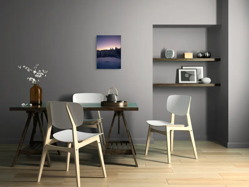 Tablou Canvas, "Neaua fermecată în amurgul iernii", 39 x 54 cm – poza 7