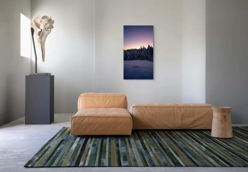 Tablou Canvas, "Neaua fermecată în amurgul iernii", 50 x 90 cm – poza 5
