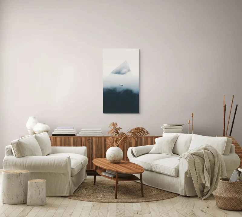 Tablou Canvas peisaj munți nori majestuoase, 50 x 90 cm