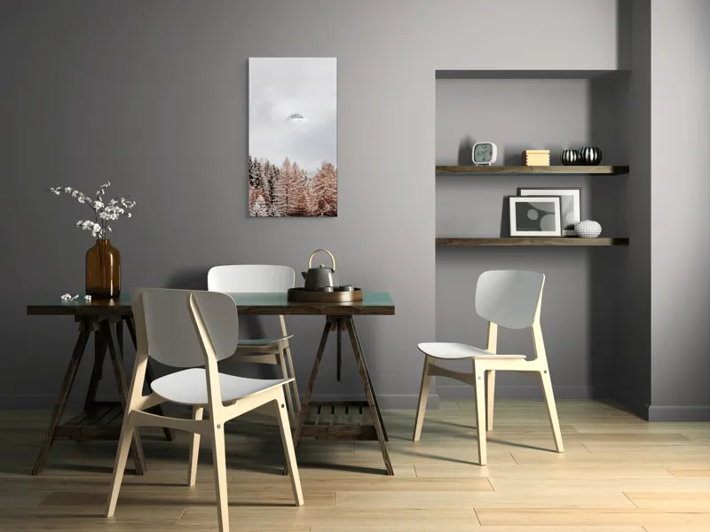 Tablou Canvas, Muntele ascuns în ceață albăstruie, 50 x 90 cm – poza 4