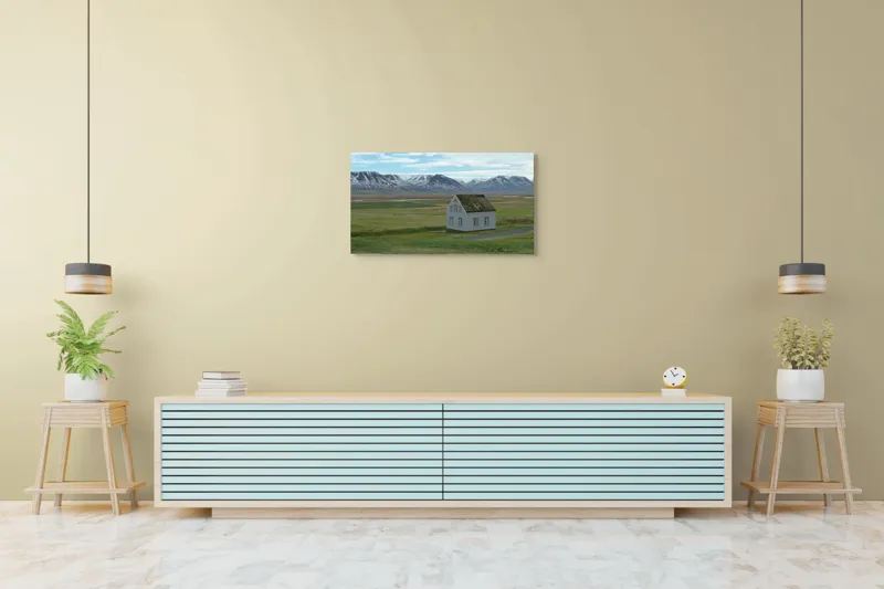 Tablou Canvas, "Solitudine în mijlocul naturii arctice", 90 x 50 cm – poza 5