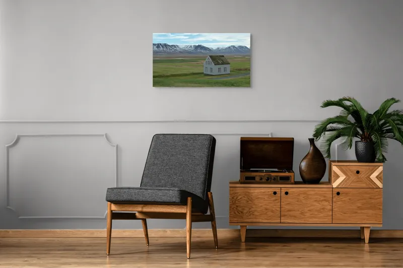Tablou Canvas, "Solitudine în mijlocul naturii arctice", 90 x 50 cm – poza 6