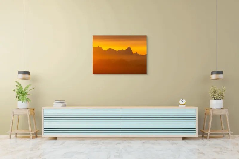 Tablou Canvas, Răsărit peste Munți, 100 x 70 cm – poza 4