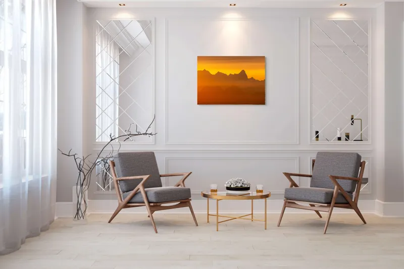 Tablou Canvas, Răsărit peste Munți, 100 x 70 cm – poza 5