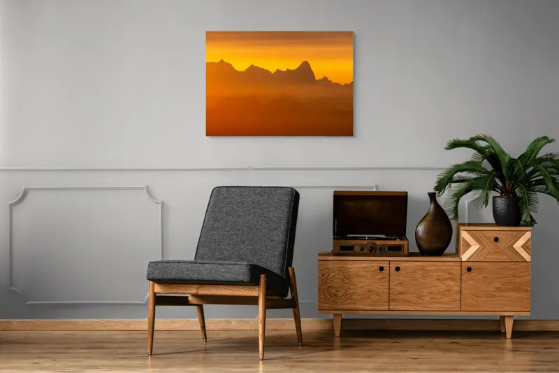 Tablou Canvas, Răsărit peste Munți, 100 x 70 cm – poza 8